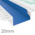 20mm PVC Rustication Profile with Mesh - Render Groove Bead - 3m Length