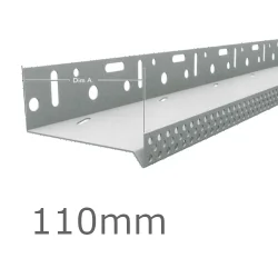 110mm Aluminium Vented Base Track - for steel construction.