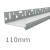110mm Aluminium Vented Base Track - for timber construction.
