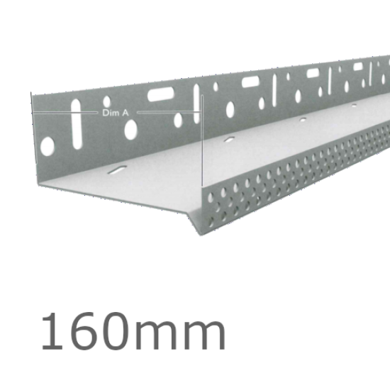 160mm Aluminium Vented Base Track - for steel construction.