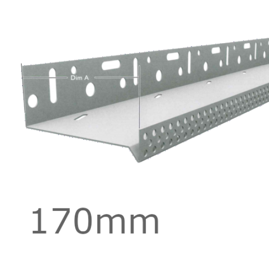 170mm Aluminium Vented Base Track - for steel construction.