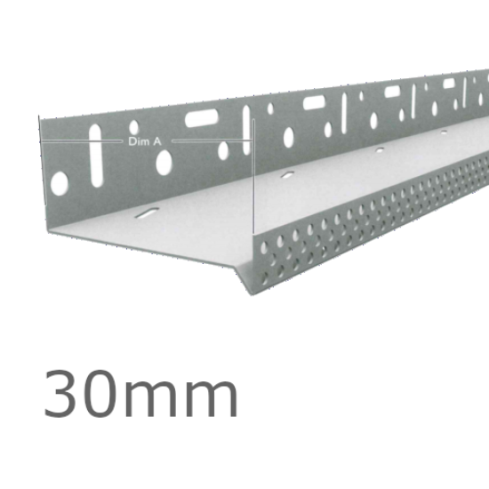 30mm Aluminium Vented Base Track - for steel construction.