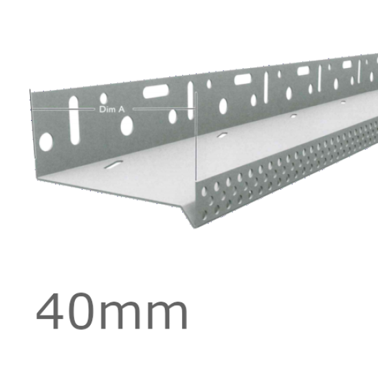 40mm Aluminium Vented Base Track - for timber construction.