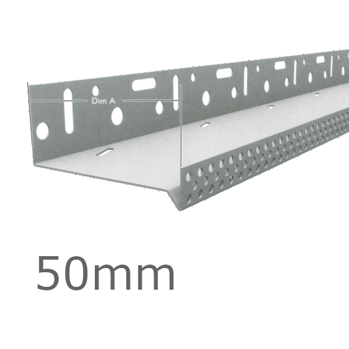 50mm Aluminium Vented Base Track - for steel construction.