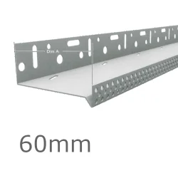 60mm Aluminium Vented Base Track - for steel construction.