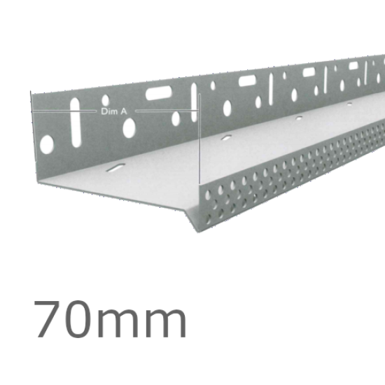 70mm Aluminium Vented Base Track - for steel construction.