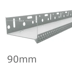 90mm Aluminium Vented Base Track - for timber construction.
