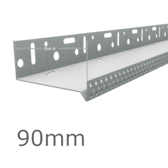90mm Aluminium Vented Base Track - for timber construction.