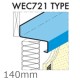 140mm Eaves Flashing, Osill and Window Sill Extensions (with full end caps-pair) - 2.5m Length.