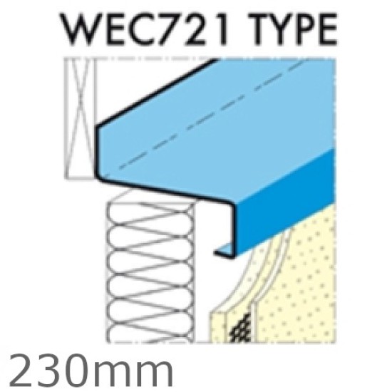 230mm Eaves Flashing, Osill and Window Sill Extensions (with full end caps-pair) - 2.5m Length.