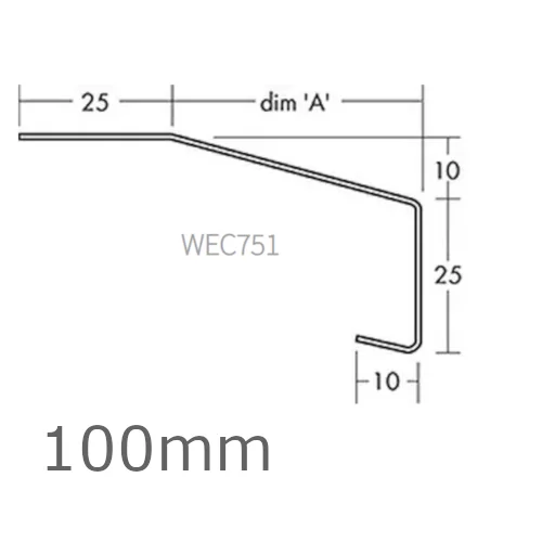 100mm Aluminium Window Sill Extensions WEC 751 (with full end caps - pair) - 2.5m Length. 100mm Aluminium Window Sill Extensions WEC 751 (with full end caps - pair) - 2.5m Length.