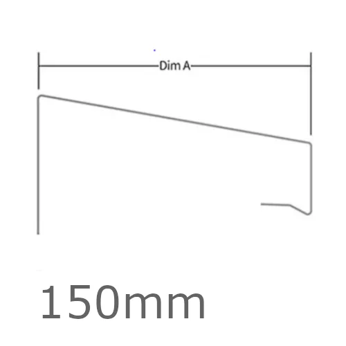 150mm WEC 771 Verge Trim Profile - 2.5m length 150mm WEC 771 Verge Trim Profile - 2.5m length