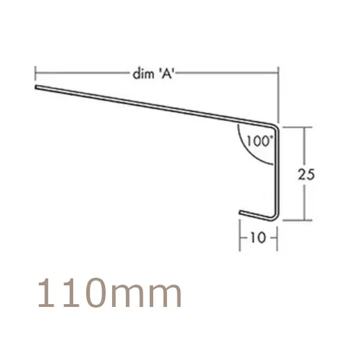 110mm Aluminium Window Sill Extensions WEC 761 (with full end caps - pair) - 2.5m Length 110mm Aluminium Window Sill Extensions WEC 761 (with full end caps - pair) - 2.5m Length