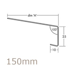150mm Aluminium Window Sill Extensions WEC 761 (with full end caps - pair) - 2.5m Length 150mm Aluminium Window Sill Extensions WEC 761 (with full end caps - pair) - 2.5m Length
