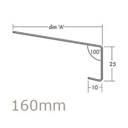 160mm Aluminium Window Sill Extensions WEC 761 (with full end caps - pair) - 2.5m Length 160mm Aluminium Window Sill Extensions WEC 761 (with full end caps - pair) - 2.5m Length