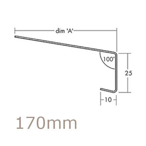 170mm Aluminium Window Sill Extensions WEC 761 (with full end caps - pair) - 2.5m Length 170mm Aluminium Window Sill Extensions WEC 761 (with full end caps - pair) - 2.5m Length