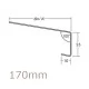 170mm Aluminium Window Sill Extensions WEC 761 (with full end caps - pair) - 2.5m Length 170mm Aluminium Window Sill Extensions WEC 761 (with full end caps - pair) - 2.5m Length