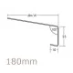 180mm Aluminium Window Sill Extensions WEC 761 (with full end caps - pair) - 2.5m Length 180mm Aluminium Window Sill Extensions WEC 761 (with full end caps - pair) - 2.5m Length