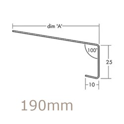 190mm Aluminium Window Sill Extensions WEC 761 (with full end caps - pair) - 2.5m Length 190mm Aluminium Window Sill Extensions WEC 761 (with full end caps - pair) - 2.5m Length