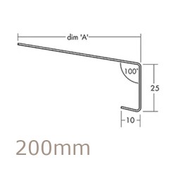 200mm Aluminium Window Sill Extensions WEC 761 (with full end caps - pair) - 2.5m Length 200mm Aluminium Window Sill Extensions WEC 761 (with full end caps - pair) - 2.5m Length