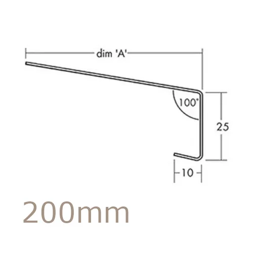 200mm Aluminium Window Sill Extensions WEC 761 (with full end caps - pair) - 2.5m Length 200mm Aluminium Window Sill Extensions WEC 761 (with full end caps - pair) - 2.5m Length