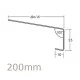 200mm Aluminium Window Sill Extensions WEC 761 (with full end caps - pair) - 2.5m Length 200mm Aluminium Window Sill Extensions WEC 761 (with full end caps - pair) - 2.5m Length