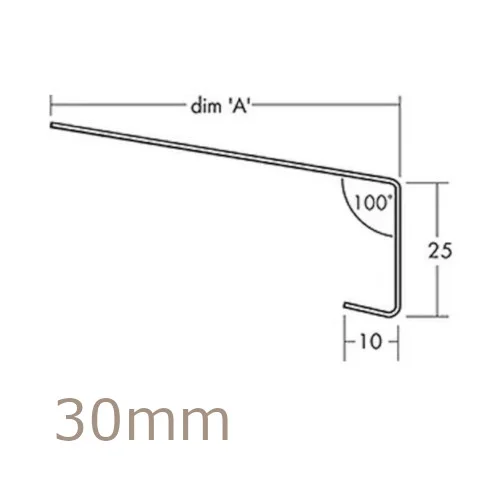 30mm Aluminium Window Sill Extensions WEC 761 (with full end caps - pair) - 2.5m Length 30mm Aluminium Window Sill Extensions WEC 761 (with full end caps - pair) - 2.5m Length