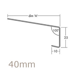 40mm Aluminium Window Sill Extensions WEC 761 (with full end caps - pair) - 2.5m Length 40mm Aluminium Window Sill Extensions WEC 761 (with full end caps - pair) - 2.5m Length