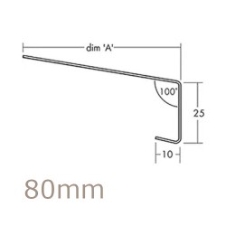 80mm Aluminium Window Sill Extensions WEC 761 (with full end caps - pair) - 2.5m Length 80mm Aluminium Window Sill Extensions WEC 761 (with full end caps - pair) - 2.5m Length