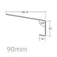 90mm Aluminium Window Sill Extensions WEC 761 (with full end caps - pair) - 2.5m Length 90mm Aluminium Window Sill Extensions WEC 761 (with full end caps - pair) - 2.5m Length