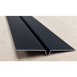 62mm x 7mm x 9mm Aluminium Black Finish Bird Beak Facade Joint Profile -  length of 2.5m - pack of 20 62mm x 7mm x 9mm Aluminium Black Finish Bird Beak Facade Joint Profile -  length of 2.5m - pack of 20
