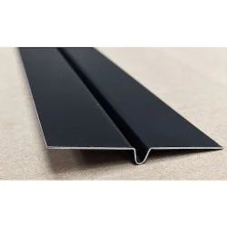 62mm x 6mm x 6mm Aluminium Black Finish Bird Beak Facade Joint Profile -  length of 2.5m - pack of 20