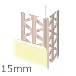 15mm PVC Render Only Corner Bead (pack of 25). 15mm PVC Render Only Corner Bead (pack of 25).