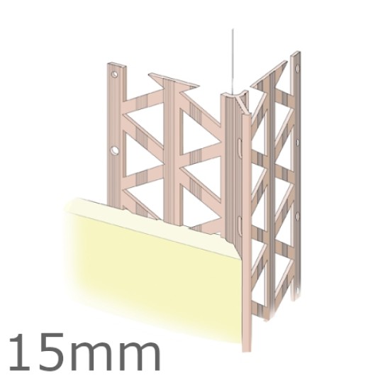 15mm PVC Render Only Corner Bead (pack of 25). 15mm PVC Render Only Corner Bead (pack of 25).