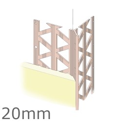 20mm PVC Render Only Corner Bead (pack of 25). 20mm PVC Render Only Corner Bead (pack of 25).
