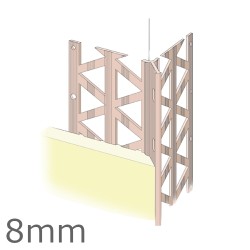 8mm PVC Render Only Corner Bead (pack of 25). 8mm PVC Render Only Corner Bead (pack of 25).
