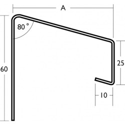 60mm Soffit Flashing and Window Sill Extensions (with full end caps-pair) - 2.5m Length. 60mm Soffit Flashing and Window Sill Extensions (with full end caps-pair) - 2.5m Length.