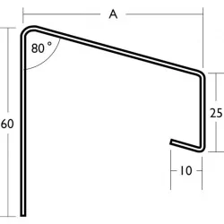 100mm Soffit Flashing and Window Sill Extensions (with full end caps-pair) - 2.5m Length. 100mm Soffit Flashing and Window Sill Extensions (with full end caps-pair) - 2.5m Length.