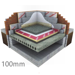 100mm Xtratherm Thin-R Hyfloor XT/HYF Under Floor PIR Insulation Board - Pack of 4 100mm Xtratherm Thin-R Hyfloor XT/HYF Under Floor PIR Insulation Board - Pack of 4