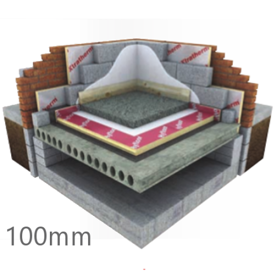 100mm Xtratherm Thin-R Hyfloor XT/HYF Under Floor PIR Insulation Board - Pack of 4