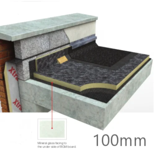 100mm Flat Roof PIR Insulation Board Xtratherm FR-BGM (pack of 5) 100mm Flat Roof PIR Insulation Board Xtratherm FR-BGM (pack of 5)