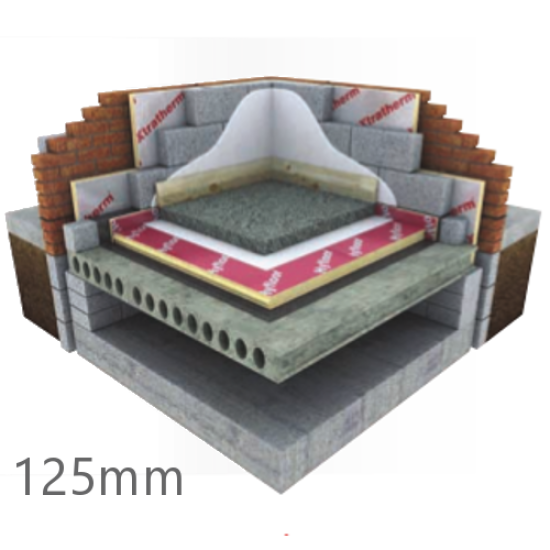 125mm Xtratherm Thin-R Hyfloor XT/HYF Under Floor PIR Insulation Board - Pack of 3