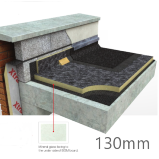 130mm Flat Roof PIR Insulation Board Xtratherm FR-BGM (pack of 3)