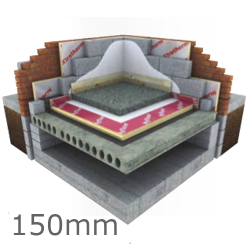 150mm Xtratherm Thin-R Hyfloor XT/HYF Under Floor PIR Insulation Board - Pack of 2 150mm Xtratherm Thin-R Hyfloor XT/HYF Under Floor PIR Insulation Board - Pack of 2