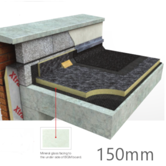 150mm Flat Roof PIR Insulation Board Xtratherm FR-BGM (pack of 3)