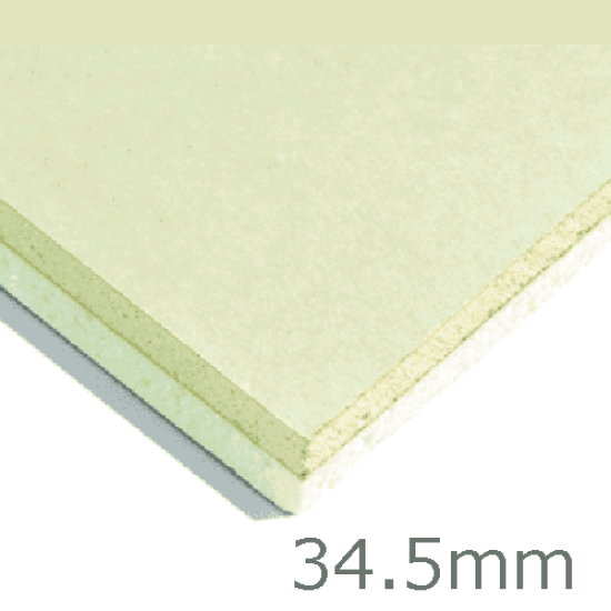 34.5mm Xtratherm XT/TL Thermal Liner Dot and Dab (25mm PIR Insulation bonded to 9.5mm Plasterboard)