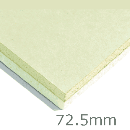 72.5mm Xtratherm XT/TL Thermal Liner Dot and Dab (60mm PIR Insulation bonded to 12.5mm Plasterboard)