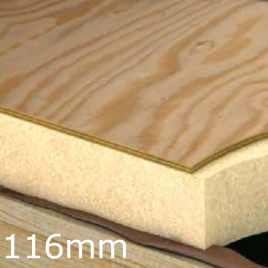 116mm Xtratherm FR/TP Thermal Ply Flat Roof Board - 110mm PIR and 6mm Plywood Board