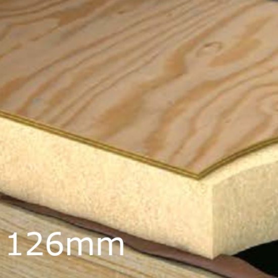 126mm Xtratherm FR/TP Thermal Ply Flat Roof Board - 120mm PIR and 6mm Plywood Board