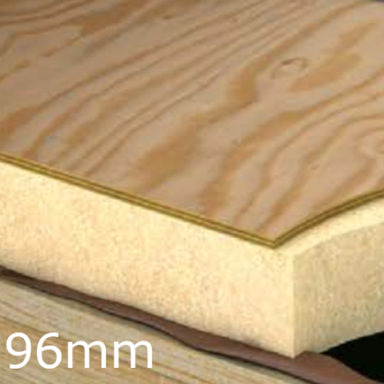 96mm Xtratherm FR/TP Thermal Ply Flat Roof Board - 90mm PIR and 6mm Plywood Board
